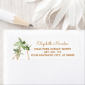 Étiquette Tropper Palm Trees Beach Adresse de retour (En situation)