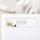 Étiquette Truffes de chocolat à l'aquarelle de Whiskey (En situation)