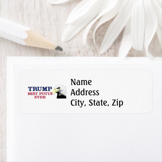 ÉTIQUETTE TRUMP MEILLEUR POTUS (En situation)