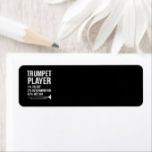 Étiquette Trumpet Player Répéter l'instrument de musique (En situation)