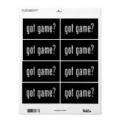Étiquette tu as du jeu ? (Feuille entière)