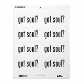 Étiquette tu as une âme ? (Feuille entière)