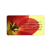 Étiquette Tulipe de printemps rouge | Adresse personnalisée (Devant)