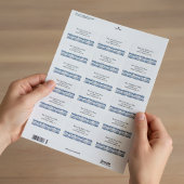 Étiquette Tulipes dans Delft Blue personnalisable