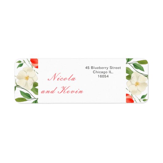 Étiquette Tulipes et Daffodils Mariage de printemps (Devant)