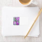 Étiquette Tulipes pourpres (En situation)