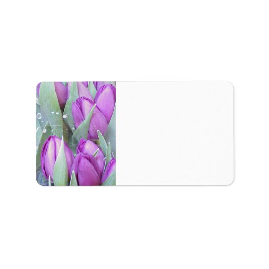 Étiquette Tulipes pourpres (Devant)