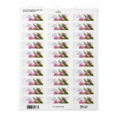 Étiquette Tulipes roses Bonne Fête des Mères (Feuille entière)