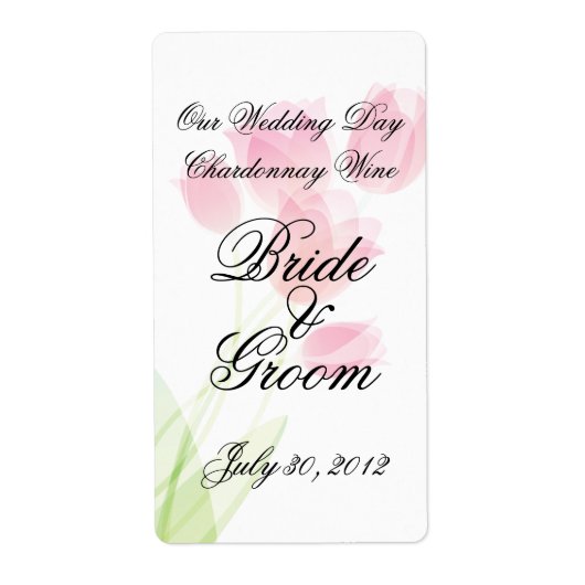 Étiquette Tulipes roses Sheer (Devant)