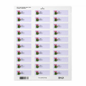 Étiquette : Tulipes roses vibrantes (Feuille entière)