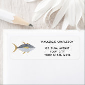 Étiquette Tuna Fish Adresse de retour (En situation)