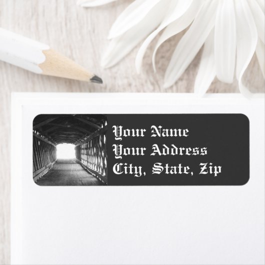 Étiquette Tunnel de lumière (En situation)