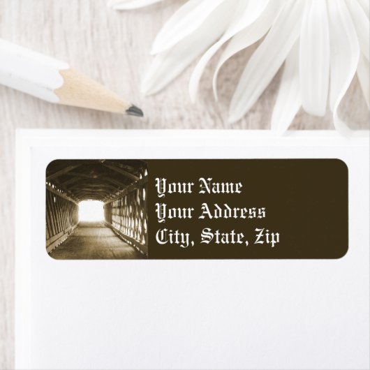 Étiquette Tunnel de lumière (En situation)