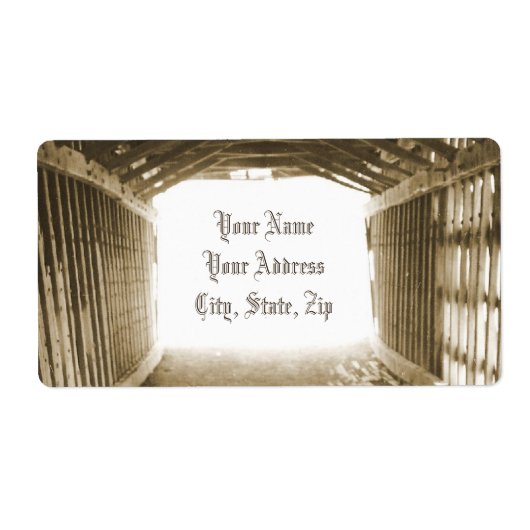 Étiquette Tunnel de lumière (Devant)