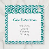 Étiquette turquoise avec Motif de dentelle Crochet (Dos)