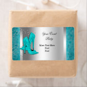 Étiquette Turquoise Blue High Heel Chaussures Silver Event (En situation)