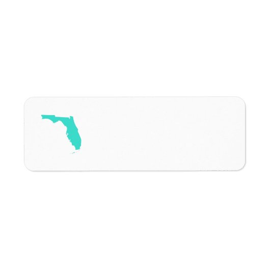 Étiquette Turquoise Floride (Devant)