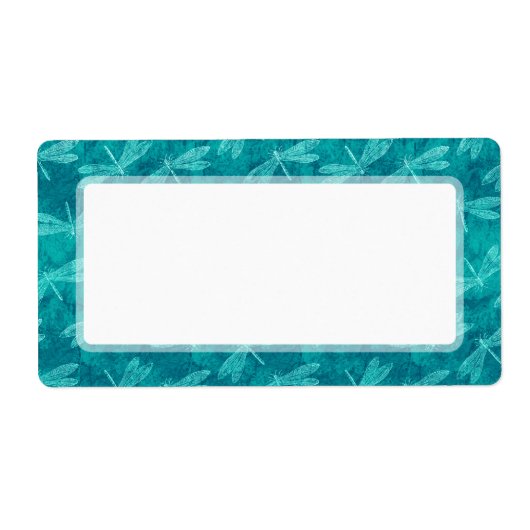 Étiquette Turquoise Green Dragonfly Dance Nature Lover (Devant)