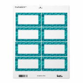 Étiquette Turquoise Green Dragonfly Dance Nature Lover (Feuille entière)