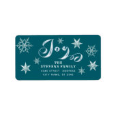 Étiquette Turquoise Jeu de plaisir de script de plaisir de n (Devant)