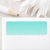 Étiquette Turquoise Ombre (En situation)