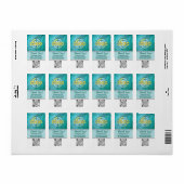Étiquette Turquoise Teacher Lab Research Logo Code QR person (Feuille entière)