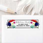 Étiquette Tuscons et fleurs (En situation)