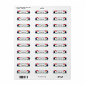 Étiquette Tuscons et fleurs (Feuille entière)