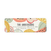 Étiquette Tutti Frutti Fruit coloré 2e anniversaire (Devant)