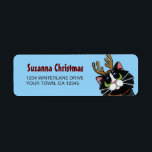 Étiquette Tuxedo Cat Reindeer Christmas Return Adresse Label<br><div class="desc">Ajoutez un esprit festif de Noël à vos mailings d'hiver avec ces mignonnes étiquettes d'adresse de retour. Le design comprend un chat tuxedo noir et blanc portant une paire de bois de rennes. Copyright © 2010 Lisa Marie Robinson Tous droits réservés. Il est illégal d'utiliser ou de dupliquer ceci, ou...</div>