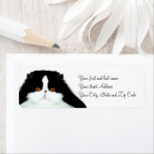 Étiquette Tuxedo face de chat perse (En situation)