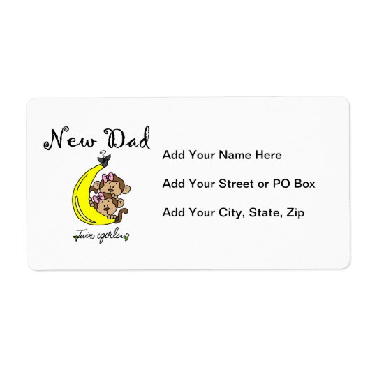 Étiquette Twin Girls New Papa Cadfts (Devant)