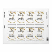 Étiquette Type Art Coffestain Grunge Editable Boite (Feuille entière)