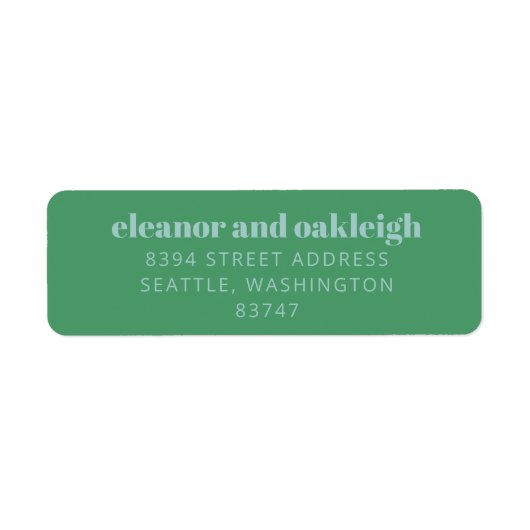 Étiquette Typographie audacieuse Bright Vert Bleu moderne Ad (Devant)