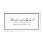 Étiquette Typographie classique simple et élégante (Devant)