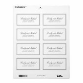 Étiquette Typographie classique simple et élégante (Feuille entière)