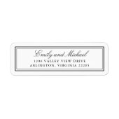 Étiquette Typographie classique simple et élégante (Devant)