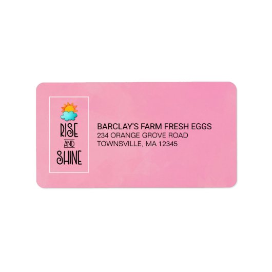 Étiquette Typographie de la montée et de la brillance avec l (Devant)