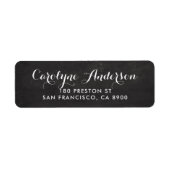 Étiquette Typographie de manuscrit sur le tableau rustique (Devant)