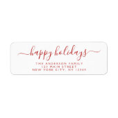 Étiquette Typographie de script moderne élégante Joyeuses va (Devant)