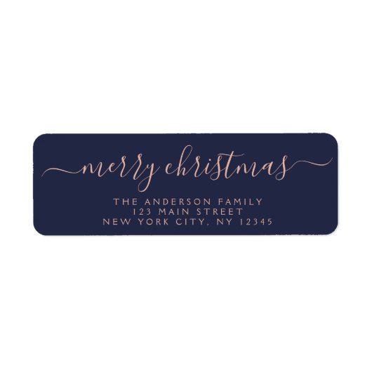 Étiquette Typographie de script moderne élégante Joyeux Noël (Devant)
