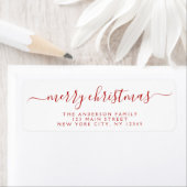 Étiquette Typographie de script moderne élégante Joyeux Noël (En situation)