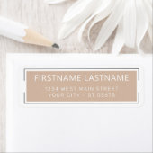 Étiquette Typographie de style blanc chic simple script (En situation)