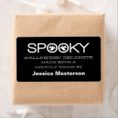 Étiquette Typographie éffrayante Halloween Cuisinier Étiquet (En situation)