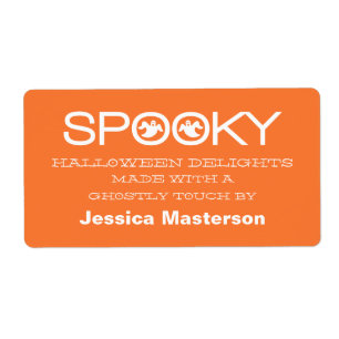Étiquette Typographie éffrayante Halloween Cuisinier Étiquet