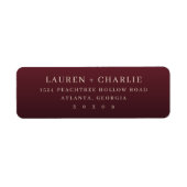 Étiquette Typographie Marron Sophistiquée (Devant)