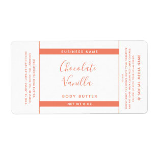 Étiquette Typographie minimaliste envelopper le produit blan