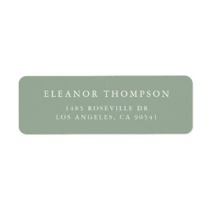 Étiquette Typographie minimaliste Serif Sage Green