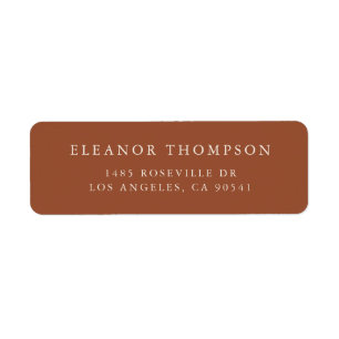 Étiquette Typographie minimaliste Serif Terracotta