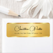 Étiquette Typographie Modèle élégante Gold Professional (En situation)
